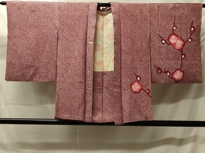 平和屋着物＃羽織　総絞り　枝梅文　正絹　逸品　CABH7024in