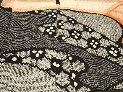 平和屋着物＃羽織　総絞り　亀甲立波文　正絹　逸品　CABH7028in