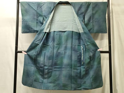 平和屋着物＃道行コート　杢目文　暈し染め　三越扱い　ロング丈　正絹　逸品　CABH7031in