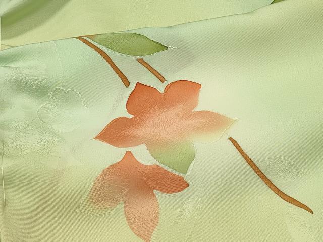 平和屋着物＃羽織　地紋起こし　枝花文　暈し染め　正絹　逸品　未使用　CABH7032in