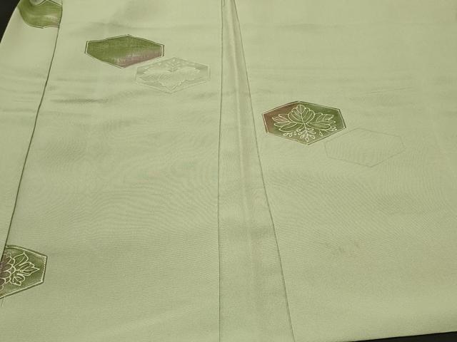 平和屋着物＃羽織　地紋起こし　亀甲草花文　正絹　逸品　CABH7035in