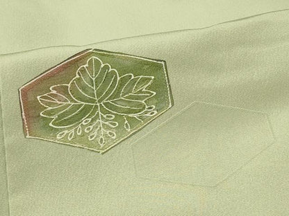 平和屋着物＃羽織　地紋起こし　亀甲草花文　正絹　逸品　CABH7035in