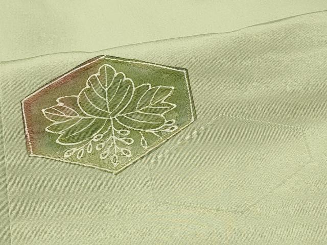平和屋着物＃羽織　地紋起こし　亀甲草花文　正絹　逸品　CABH7035in