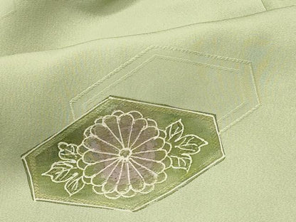 平和屋着物＃羽織　地紋起こし　亀甲草花文　正絹　逸品　CABH7035in