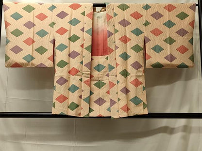 平和屋着物＃羽織　菱文　正絹　逸品　CABH7037in