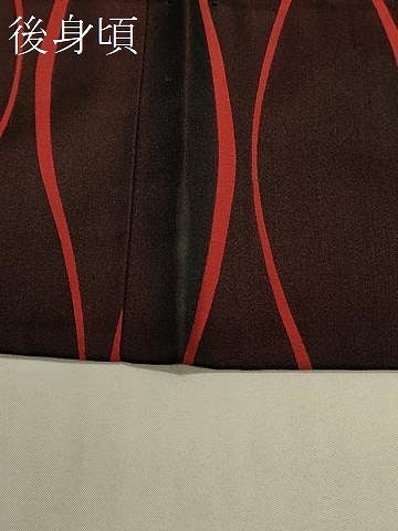 平和屋着物＃道行コート　雨コート　単衣　立涌文　ロング丈　正絹　逸品　CABH7045in