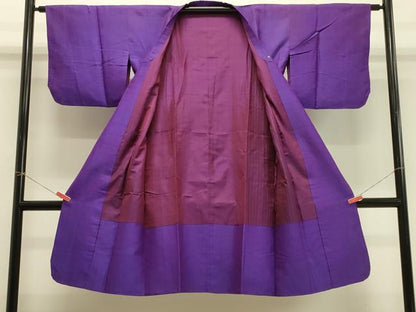 平和屋着物＃道行コート　お召地　霞文　正絹　逸品　CABH7046in