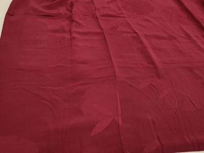 平和屋着物＃道行コート　色無地　雪輪地紋　紅鳶色　ロング丈　正絹　逸品　CABH7055in