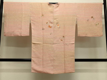 平和屋着物＃道行コート　駒刺繍　横段宝尽くし文　暈し染め　金糸　高島屋扱い　ロング丈　正絹　逸品　CABH7056in