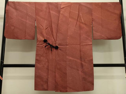 平和屋着物＃道中着　道長花唐草地紋　暈し染め　ロング丈　正絹　逸品　CABH7061in