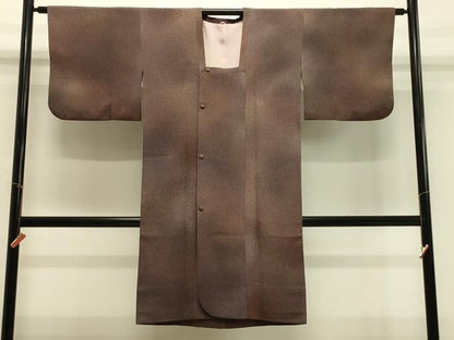平和屋着物＃道行コート　霞文　暈し染め　ロング丈　正絹　逸品　CABH7065in