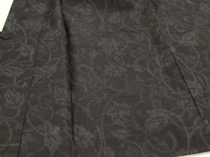 平和屋着物＃結城紬　道中着　蔦の葉文　正絹　逸品　未使用　CABH7072in