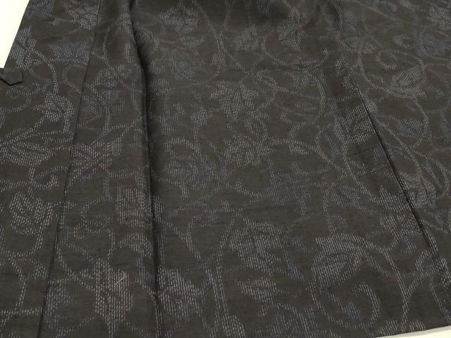 平和屋着物＃結城紬　道中着　蔦の葉文　正絹　逸品　未使用　CABH7072in