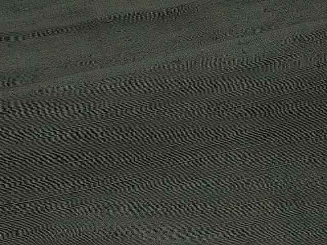 平和屋着物＃男性　長羽織　紬地　黒緑色　正絹　逸品　CABH7077in