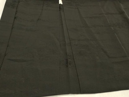平和屋着物＃羽織　霞地紋　黒地　正絹　逸品　CABH7080in