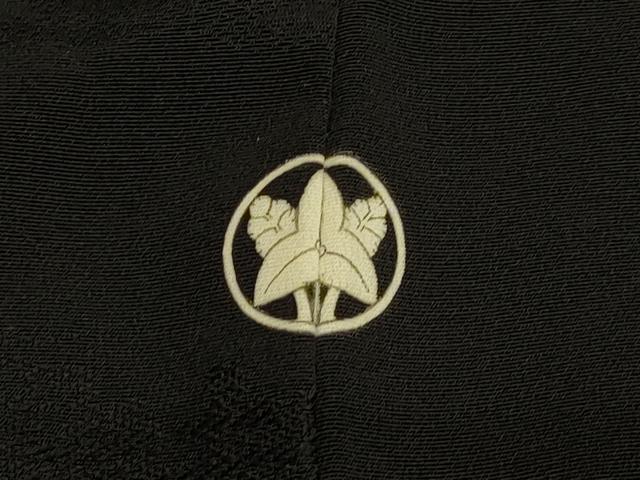 平和屋着物＃羽織　霞地紋　黒地　正絹　逸品　CABH7080in