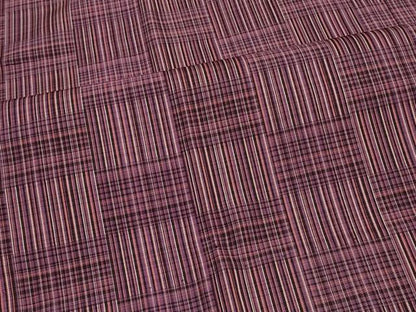 平和屋着物＃道行コート　雨コート　格子　ロング丈　正絹　逸品　CABH7083in