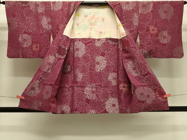 平和屋着物＃道行コート　寿光織　菊づくし　金銀糸　正絹　逸品　CABH7084in