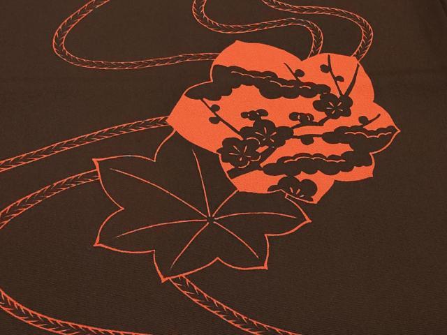平和屋着物＃羽織　鏡裏草花文　正絹　逸品　CABH7086in