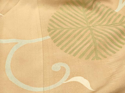 平和屋着物＃道行コート　花唐草文　金糸　ロング丈　正絹　逸品　CABH7087in