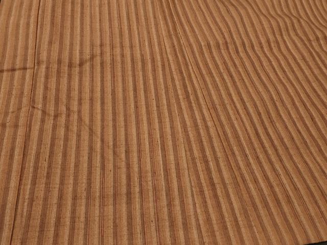 平和屋着物＃士乎路紬　羽織　縞　加納別誂　反端付き　正絹　逸品　CABH7091in