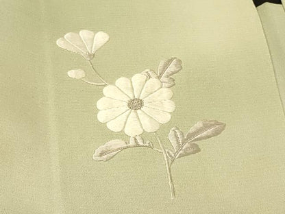 平和屋着物＃中国三大刺繍　相良刺繍　総刺繍　羽織　花鳥文　暈し染め　銀糸　正絹　逸品　CABH7093in