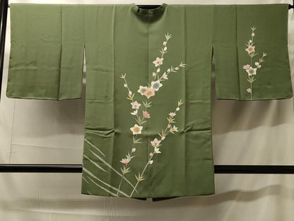 平和屋着物＃道行コート　友禅　枝花文　正絹　逸品　未使用　CABH7096in