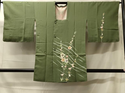 平和屋着物＃道行コート　友禅　枝花文　正絹　逸品　未使用　CABH7096in
