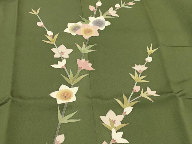 平和屋着物＃道行コート　友禅　枝花文　正絹　逸品　未使用　CABH7096in