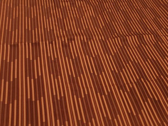 平和屋着物＃道行コート　雨コート　縞　ロング丈　正絹　逸品　CABH7097in