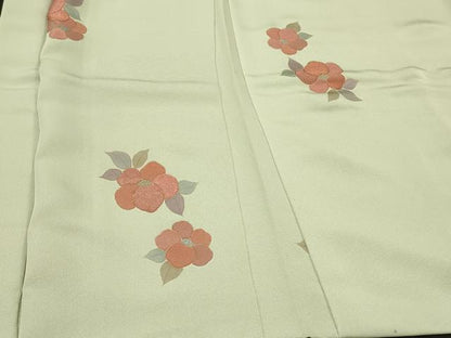 平和屋着物＃羽織　地紋起こし　草花文　正絹　逸品　未使用　CABH7102in