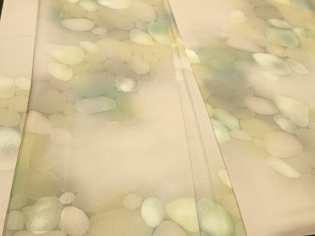 平和屋着物＃羽織　石畳文　暈し染め　正絹　逸品　CABH7103in