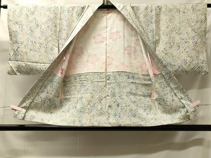 平和屋着物＃名門　藤娘きぬたや・総絞り　羽織　菱文　正絹　逸品　CABH7104in