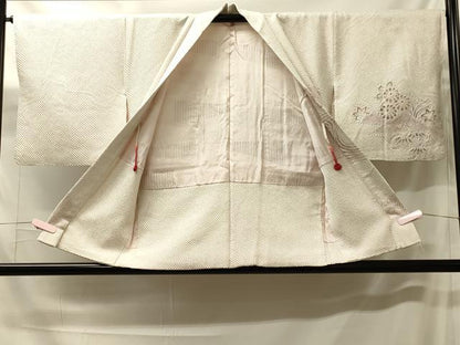 平和屋着物＃名門　藤娘きぬたや・総絞り　羽織　流水草花文　正絹　逸品　CABH7106in
