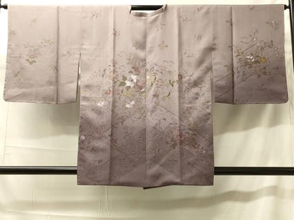 平和屋着物＃中国三大刺繍　スワトウ刺繍　総刺繍　道行コート　花唐草文　暈し染め　正絹　逸品　未使用　CABH7111in