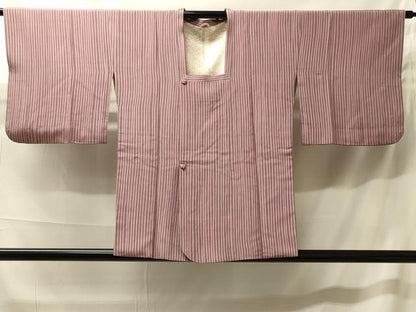 平和屋着物＃道行コート　縞　正絹　逸品　CABH7113in
