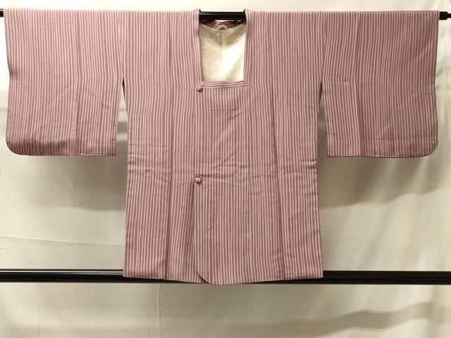 平和屋着物＃道行コート　縞　正絹　逸品　CABH7113in