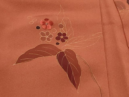 平和屋着物＃羽織　刺繍　枝花文　金彩　正絹　逸品　未使用　CABH7115in
