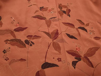 平和屋着物＃羽織　刺繍　枝花文　金彩　正絹　逸品　未使用　CABH7115in