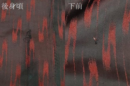 平和屋着物＃道行コート　雨コート　単衣　流水文　ロング丈　正絹　逸品　CABH7125in