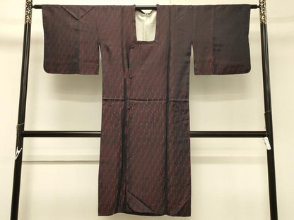 平和屋着物＃道行コート　雨コート　単衣　流水文　ロング丈　正絹　逸品　CABH7125in