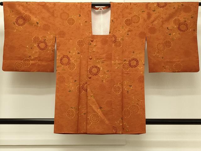 平和屋着物＃道行コート　地紋起こし　花唐草文　正絹　逸品　CABH7128in