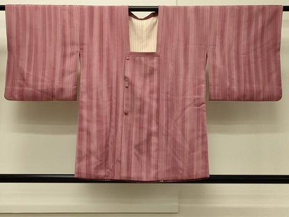 平和屋着物＃道行コート　縞　暈し染め　正絹　逸品　CABH7130in