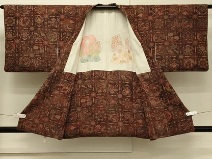 平和屋着物＃道行コート　天井鳳凰花文　正絹　逸品　CABH7136in