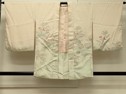 平和屋着物∞羽織　草花文　暈し染め　正絹　逸品　CABH7142in