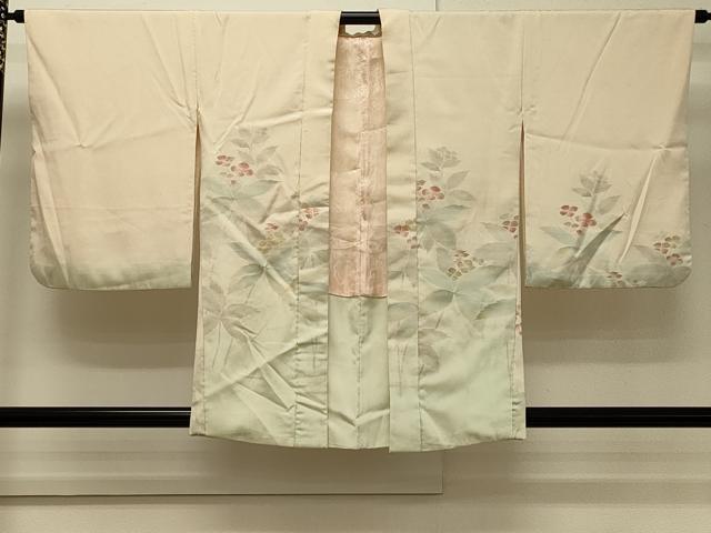 平和屋着物∞羽織　草花文　暈し染め　正絹　逸品　CABH7142in