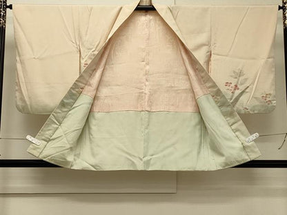 平和屋着物∞羽織　草花文　暈し染め　正絹　逸品　CABH7142in