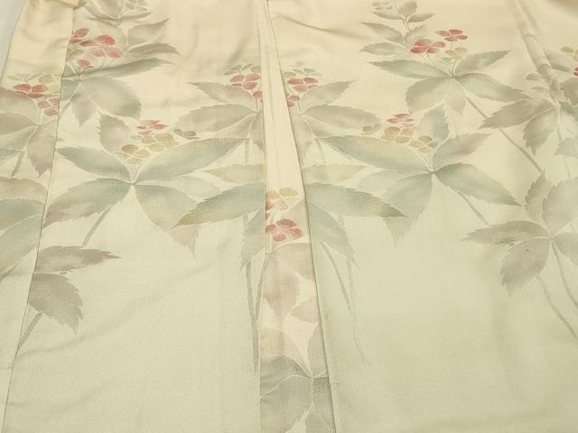 平和屋着物∞羽織　草花文　暈し染め　正絹　逸品　CABH7142in