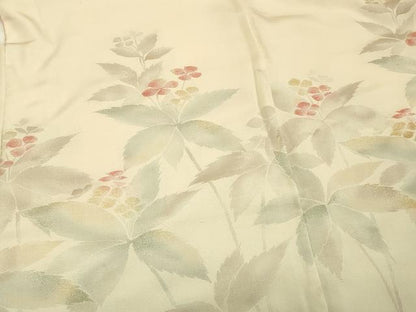 平和屋着物∞羽織　草花文　暈し染め　正絹　逸品　CABH7142in