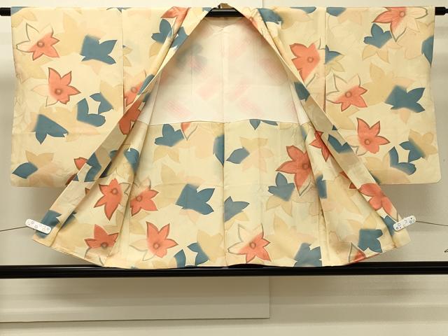 平和屋着物＃羽織　地紋起こし　花づくし　暈し染め　正絹　逸品　CABH7148in